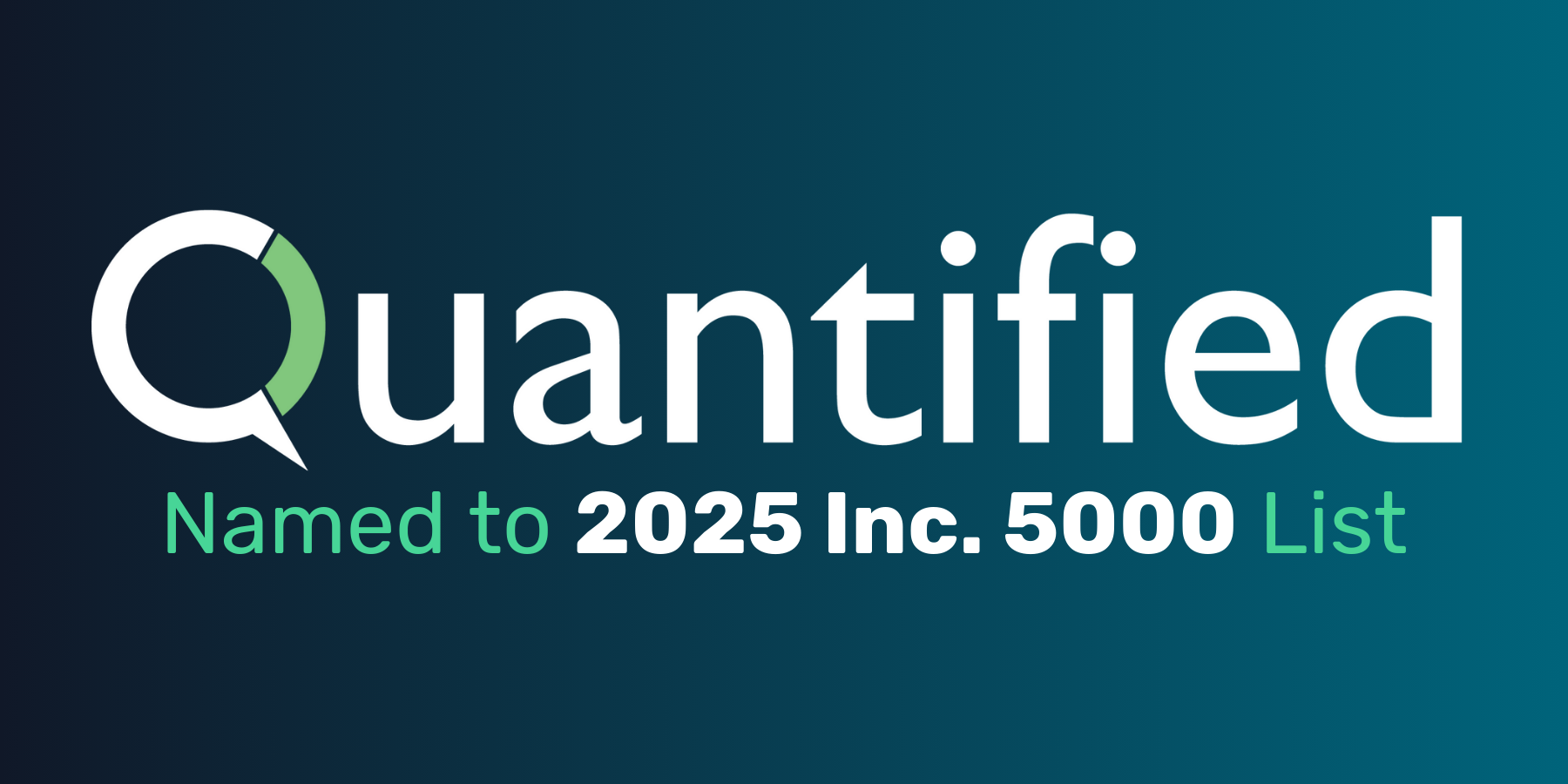 Quantified Named to 2025 Inc. 5000, One of the 50 Fastest-Growing AI Firms in the U.S.